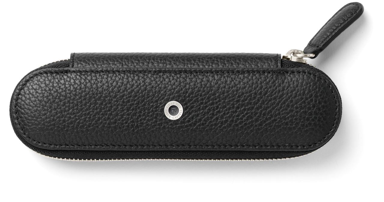 Graf-von-Faber-Castell - Zipper case for 2 pens  Cashmere, Black