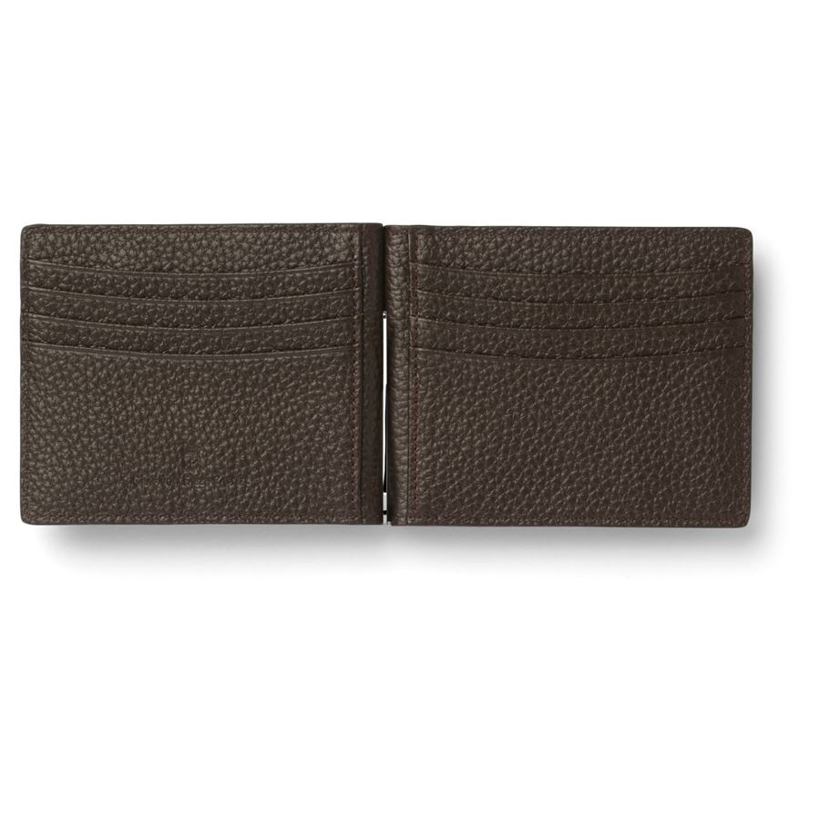 Graf-von-Faber-Castell - Credit-card case with money-clip Cashmere, Dark Brown