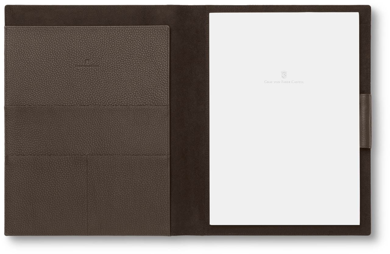 Graf-von-Faber-Castell - Writing case A4 Cashmere, dark brown