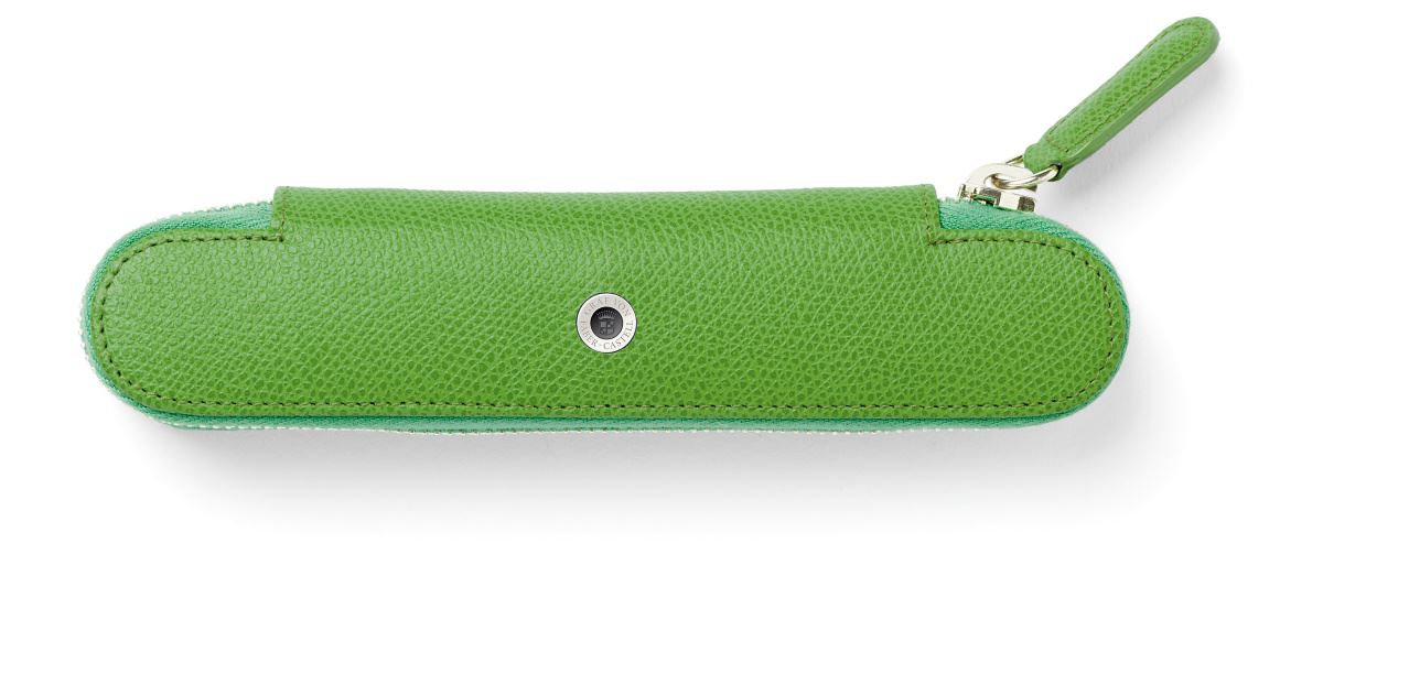Graf-von-Faber-Castell - Standard case for 1 pen with zipper Epsom, Viper Green