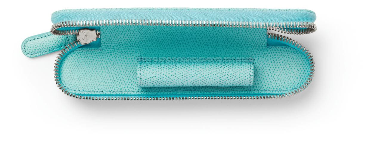Graf-von-Faber-Castell - Standard case for 1 pen with zipper Epsom, Turquoise