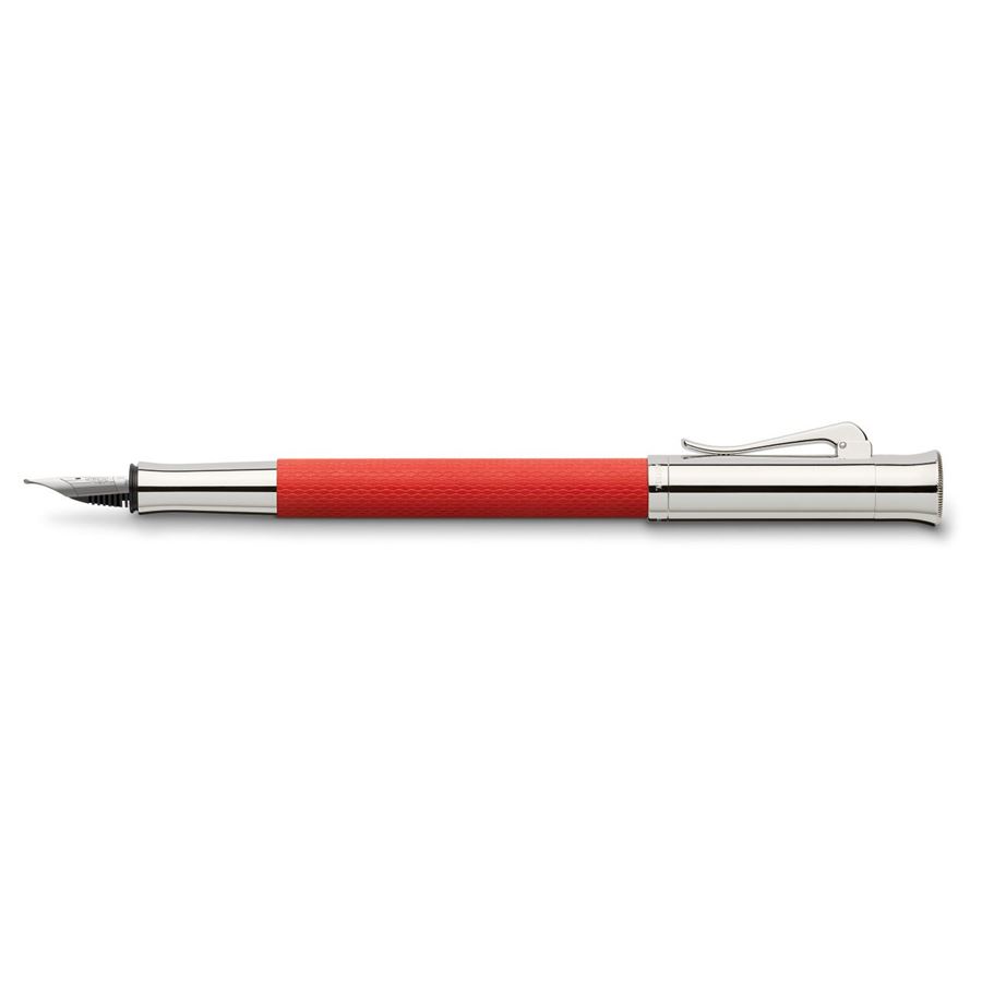 Graf-von-Faber-Castell - Fountain pen Guilloche India Red M