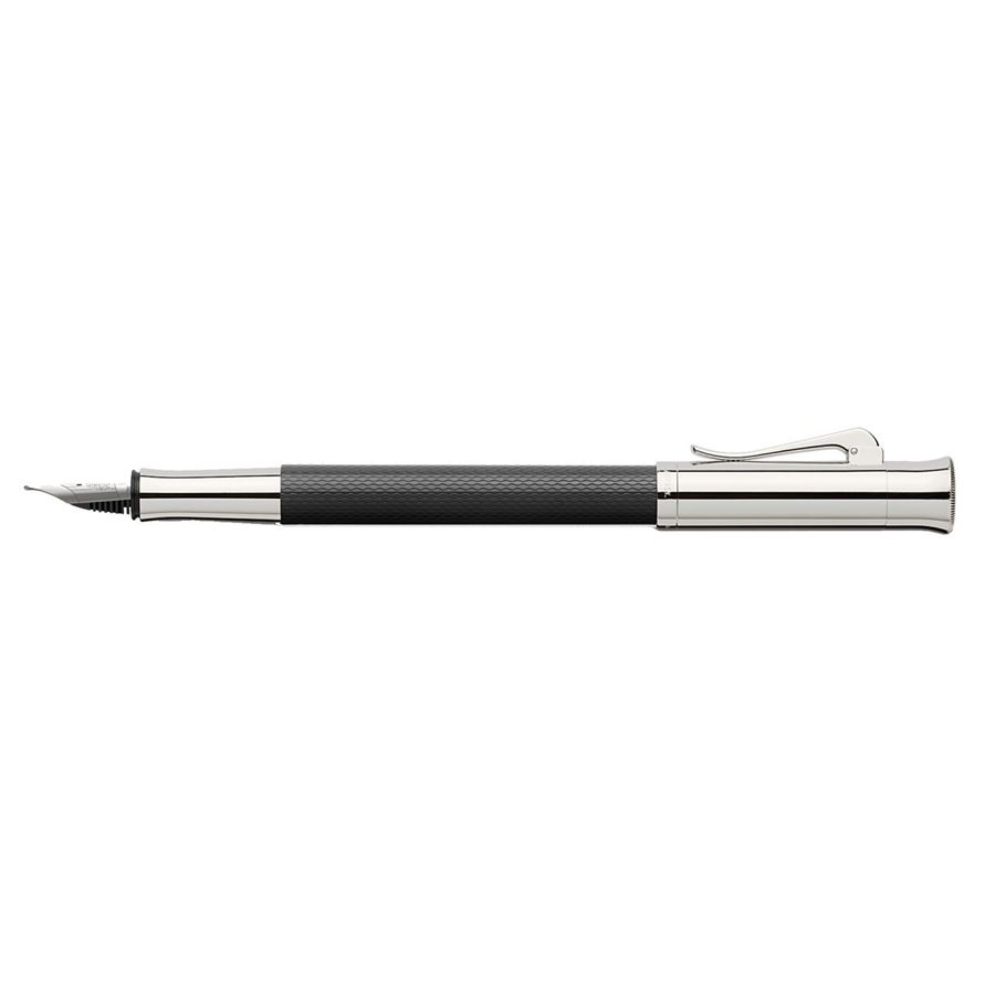 Graf-von-Faber-Castell - Stylo-plume Guilloché Noir, Oblique/ Moyen