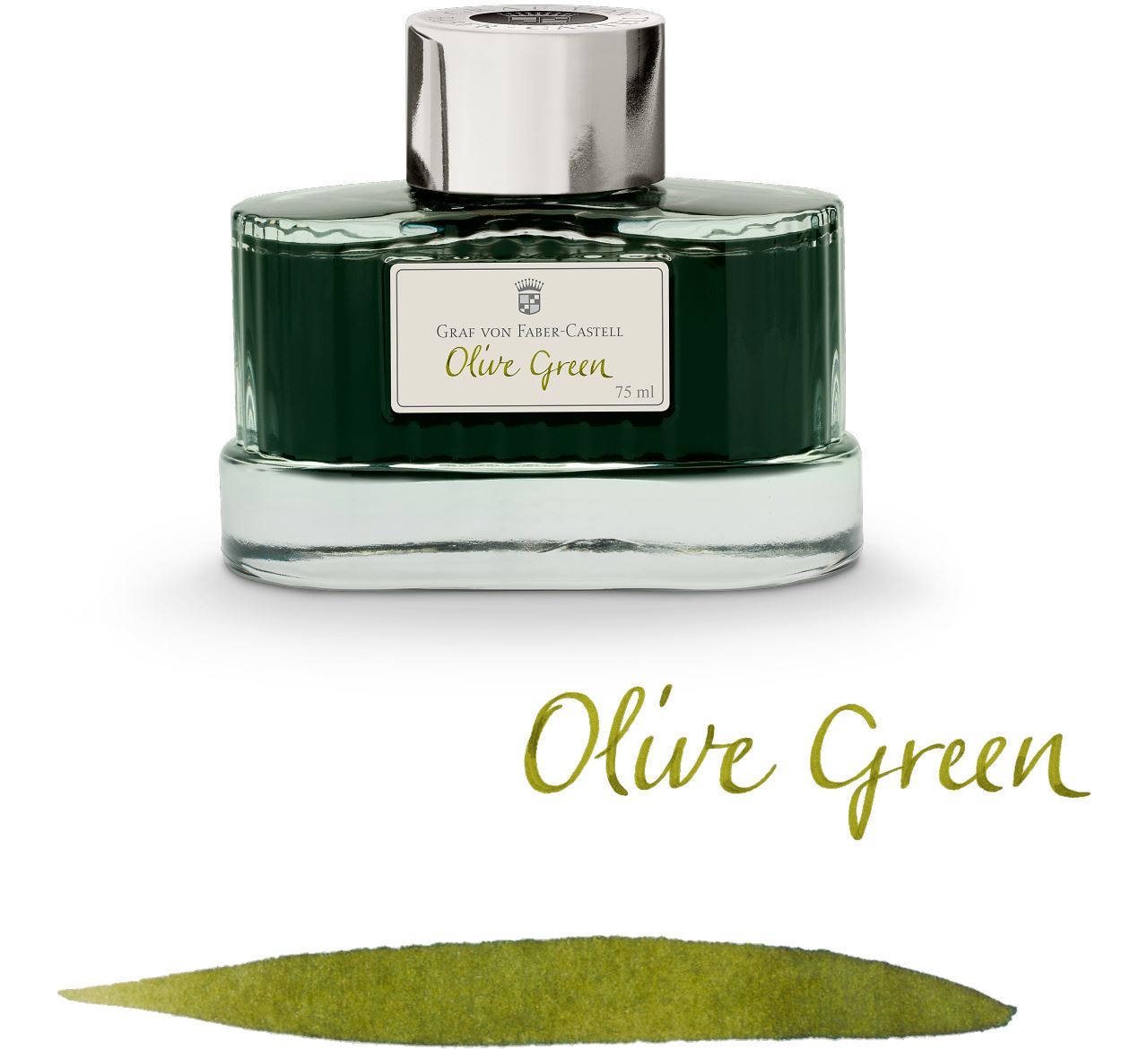 Graf-von-Faber-Castell - Flacon d’encre Vert Olive, 75 ml