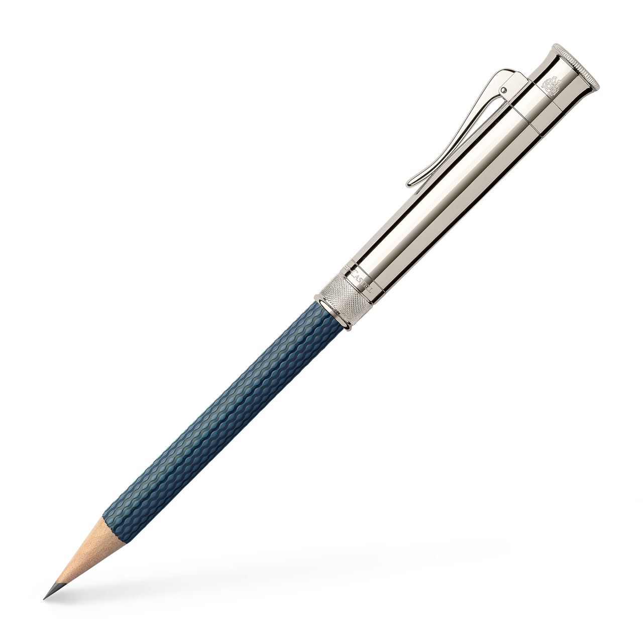 Graf-von-Faber-Castell - Crayon Excellence, plaqué platine, bleu nuit