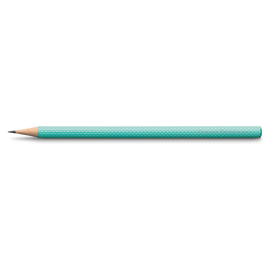 Graf-von-Faber-Castell - 3 graphite pencils Guilloche, Turquoise
