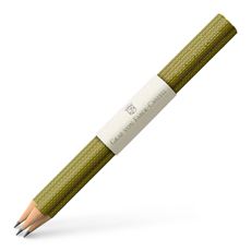 Graf-von-Faber-Castell - 3 crayons graphite Guilloché, Vert Olive