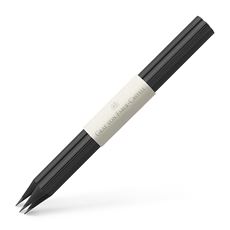 Graf-von-Faber-Castell - 3 crayons graphite avec bout trempé, bois teinté noir