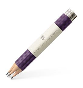 Graf-von-Faber-Castell - 3 crayons graphite de poche Guilloché, Violet