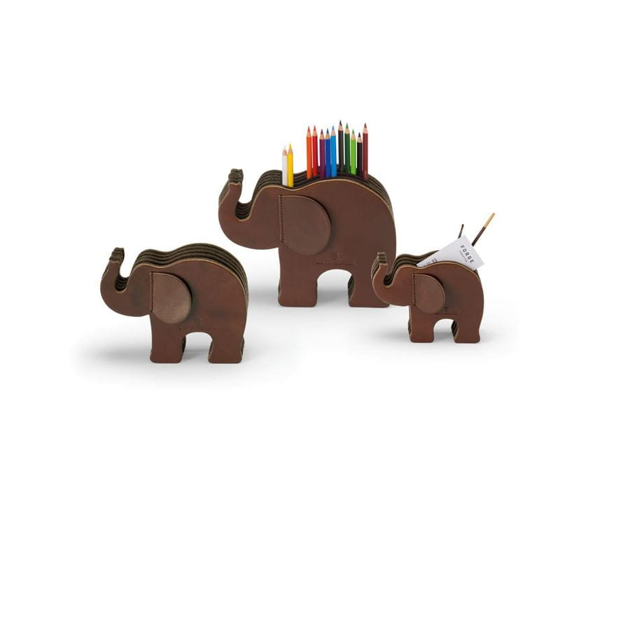 Graf-von-Faber-Castell - Pot à stylos éléphant grand, Marron Foncé