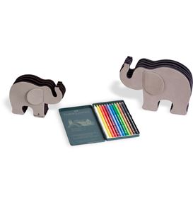 Graf-von-Faber-Castell - Pen holder Elephant small, Nubuck